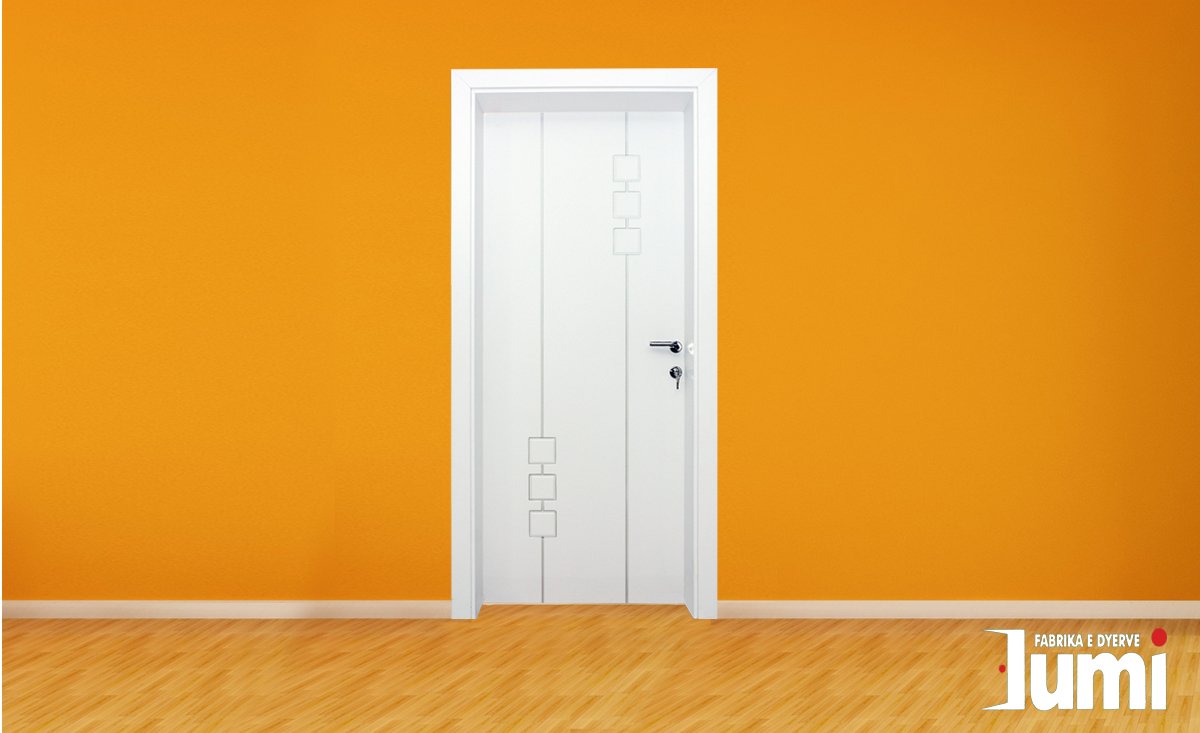 Derë për Dhoma – Dizajn Modern me Detaje Gjeometrike