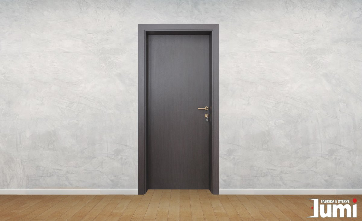 Derë për Dhoma – Elegancë Minimaliste në Ngjyrë të Errët