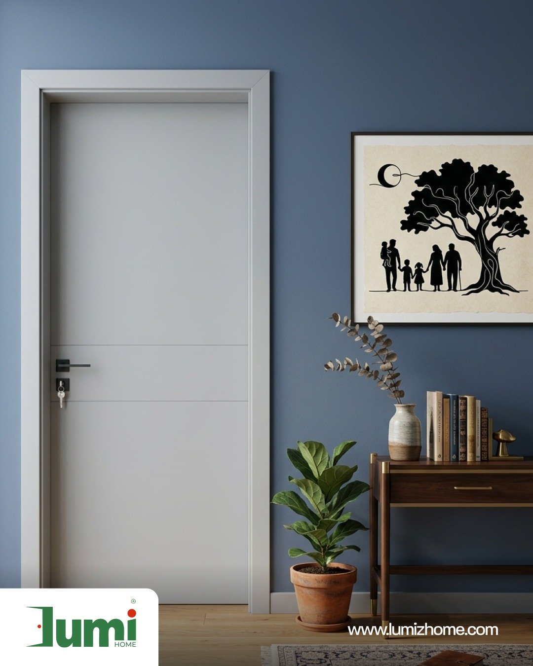 Derë Moderne Gri me Dizajn Minimalist